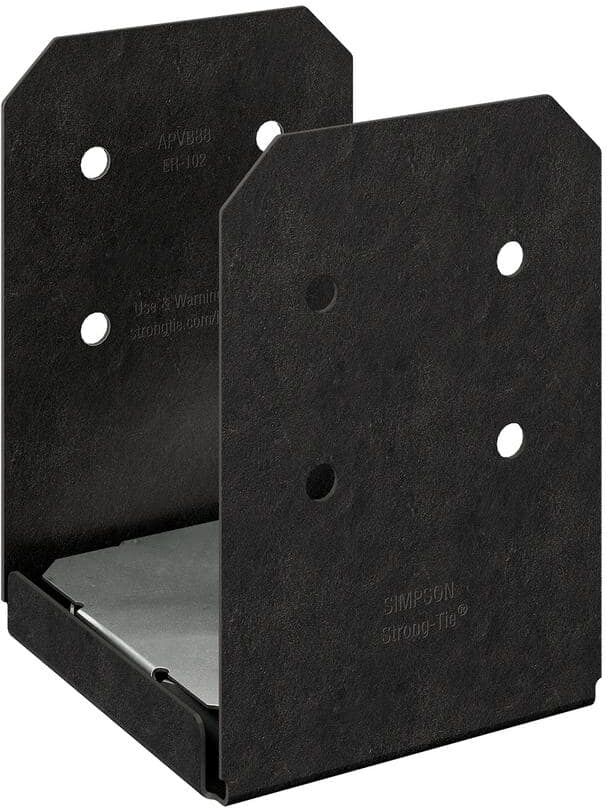 Simpson Strong-Tie Outdoor Accents Avant Collection ZMAX, Black Powder-Coated Post Base for 8x8 Nominal Lumber