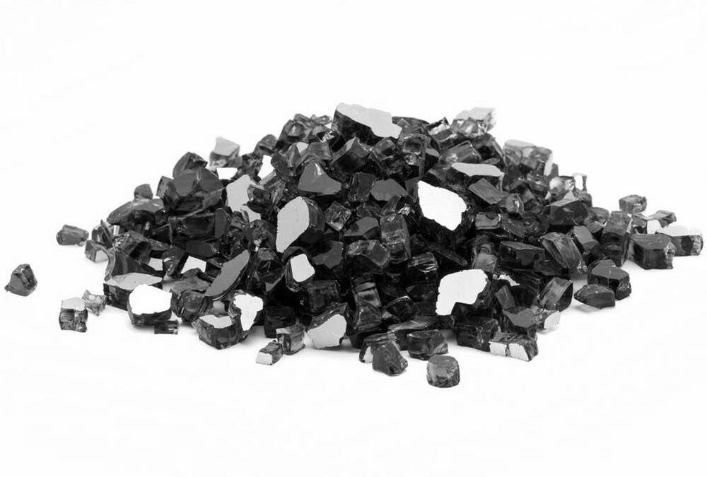 Margo Garden Products 1/2 in. 10 lb. Medium Black Reflective Tempered Fire Glass