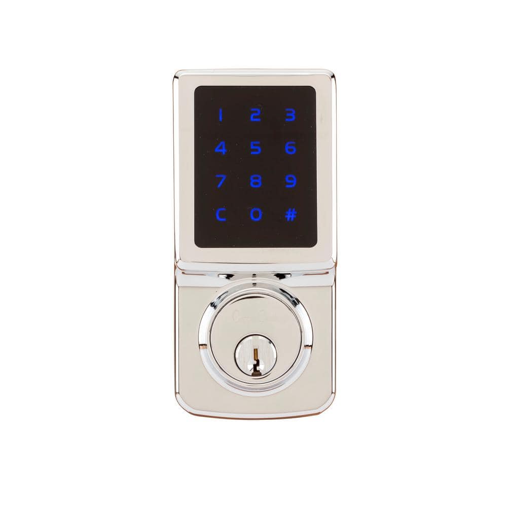 Copper Creek Fashion Z Wave Smart Home Polished Stainless Single Cylinder Electronic Deadbolt