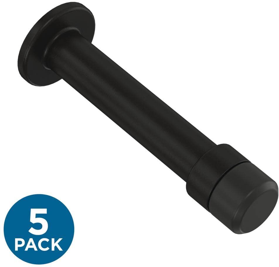 Franklin Brass Bar 3 in. (76 mm) Solid Door Stop in Matte Black (5-Pack)