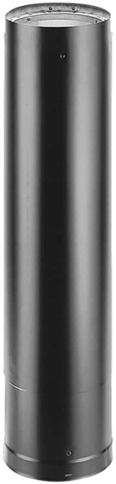 DuraVent DVL 6 in. x 29 in. - 46 in. Telescoping Chimney Stove Pipe in Black