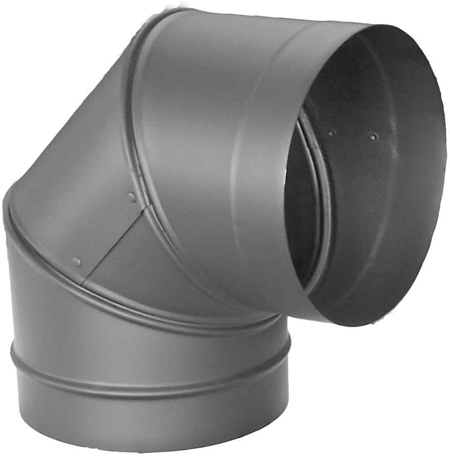 DuraVent DuraBlack 6 in. 90-Degree Elbow Single-Wall Chimney Stove Pipe