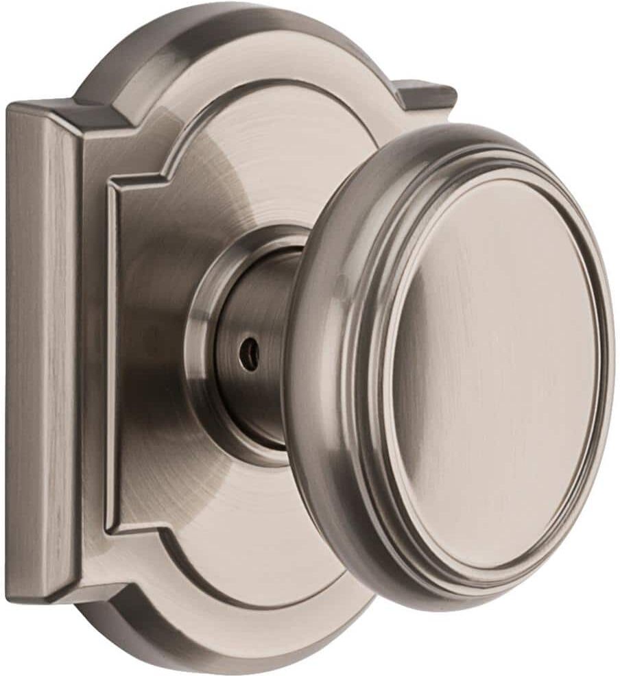 Baldwin Prestige Carnaby Satin Nickel Hall/Closet Door Knob