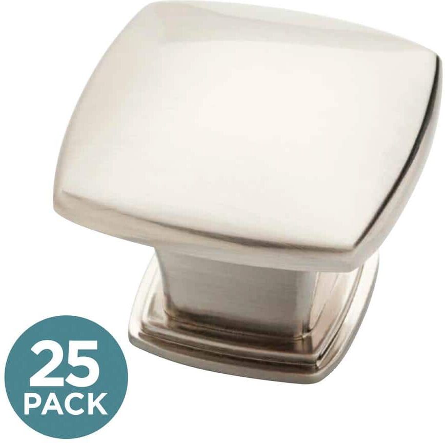 Liberty Essentials 1-1/5 in. (30 mm) Satin Nickel Cabinet Knob (25-Pack)