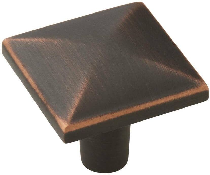 Amerock Extensity 1-1/8 in. (29 mm) Oil-Rubbed Bronze Square Cabinet Knob (10-Pack)