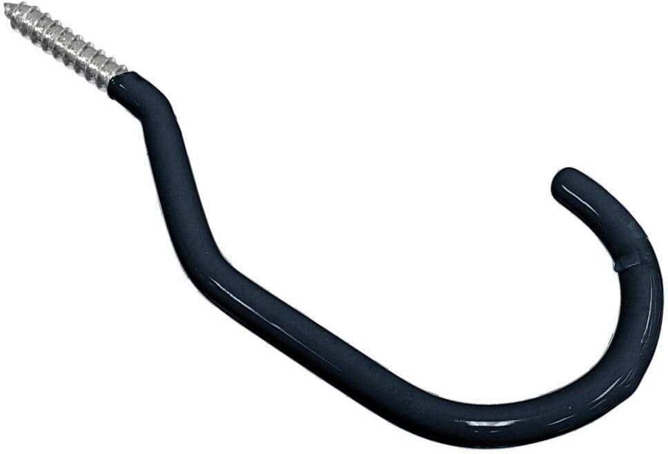 Hardware Essentials Vinyl Coated Bike Hook in Black (20-Pack)