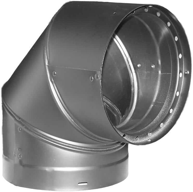 DuraVent DVL 6 in. 90° Double-Wall Elbow in Black