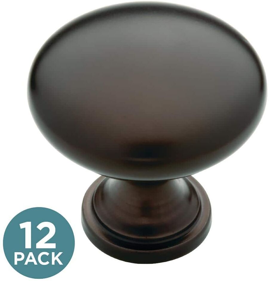 Liberty Classic Round 1-1/4 in. (32 mm) Dark Oil Rubbed Bronze Hollow Cabinet Knob (12-Pack)