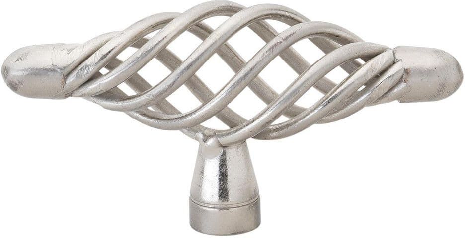 GlideRite 3 in. Long Satin Nickel T-Handle Birdcage Cabinet Knobs (10-Pack)