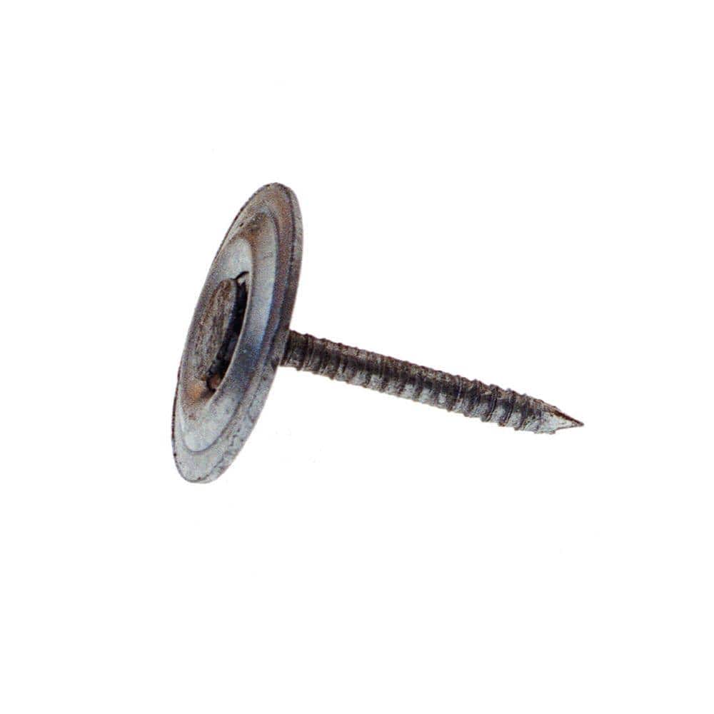 Grip-Rite #12 x 1-1/4 in. Metal Round Cap Roofing Nails (30 lb.-Pack)