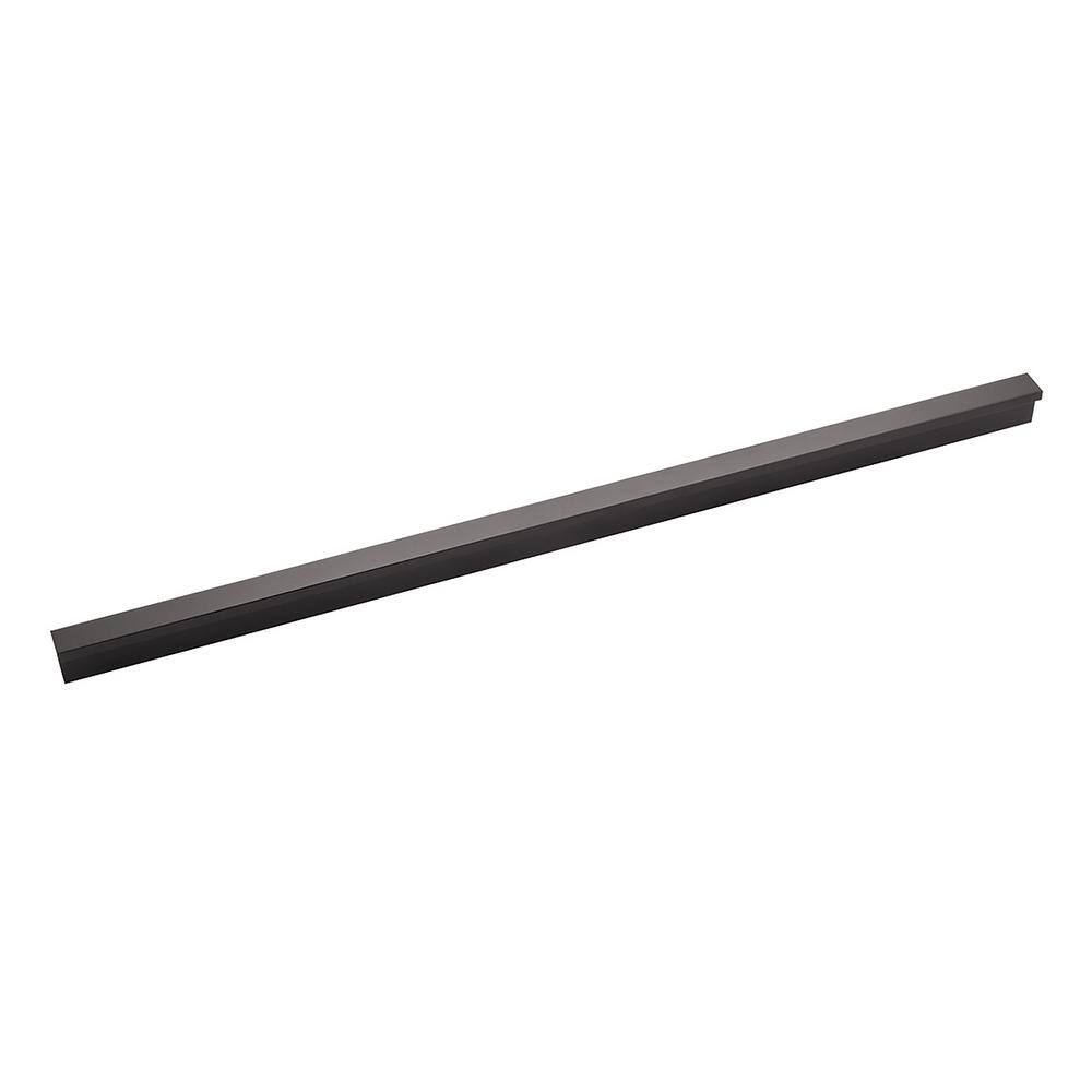 HICKORY HARDWARE Streamline 12 in. (305 mm) C/C Flat Onyx Cabinet Door and Drawer Pull