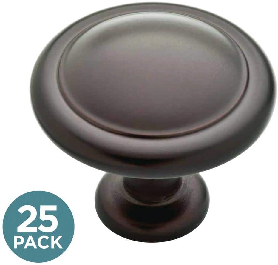 Liberty Essentials 1-1/4 in. (32 mm) Deep Bronze Cabinet Knob (25-Pack)