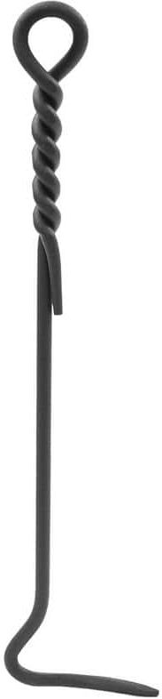 ACHLA DESIGNS 18 in. Tall Black Mini Rope Design Fireplace Poker Tool