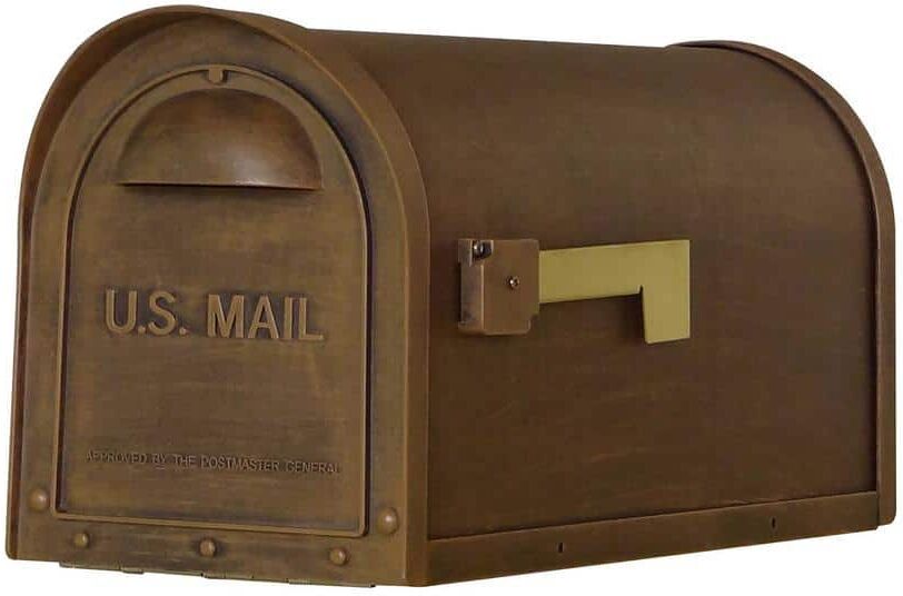 Classic Copper Post Mount Mailbox