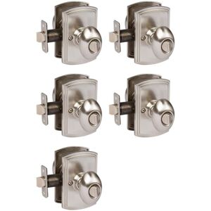 DELANEY HARDWARE Canova US15 Privacy (Bed/Bath) Door Knob (5-Pack)