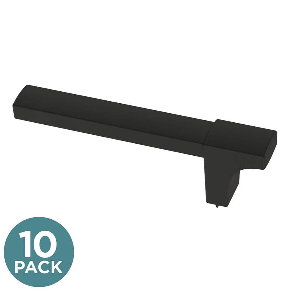 Liberty Modern Track 3-23/32 in. (94 mm) Matte Black Cabinet Knob (10-Pack)