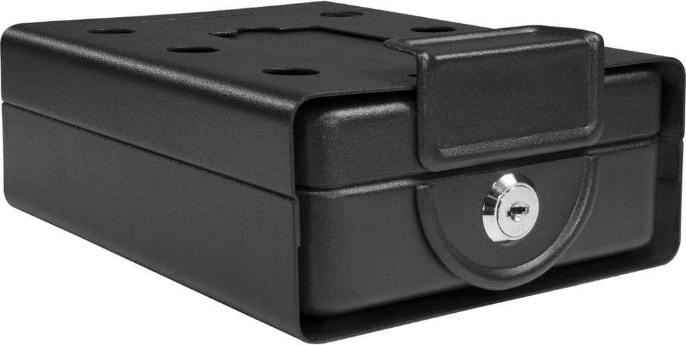 BARSKA 0.02 cu. ft. Steel Compact Key Lock Box Safe with Mounting Sleeve