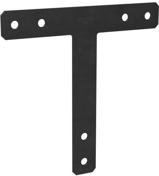 Simpson Strong-Tie HTPC 16 in. x 16 in. 7-Gauge Black Powder-Coated Ornamental T Strap