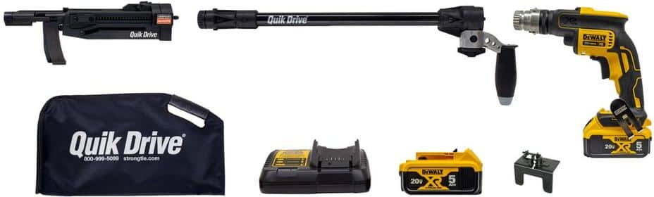 Simpson Strong-Tie 2500 RPM Quik Drive Cordless PRO300S Decking System with DeWalt Screwdriver Motor