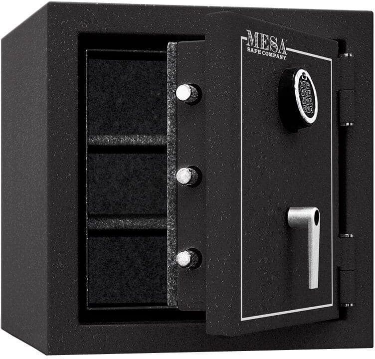 MESA 3.3 cu. ft. All Steel Burglary and Fire Safe with Electronic Lock, Hammered Grey