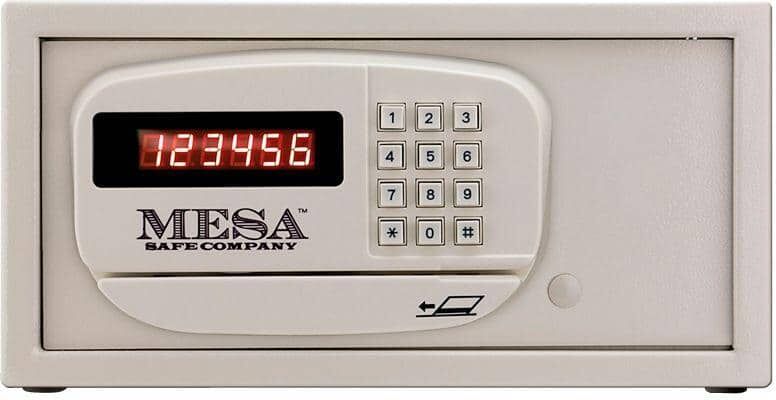 MESA 0.4 cu. ft. All Steel Hotel Safe with Electronic Lock, Cream