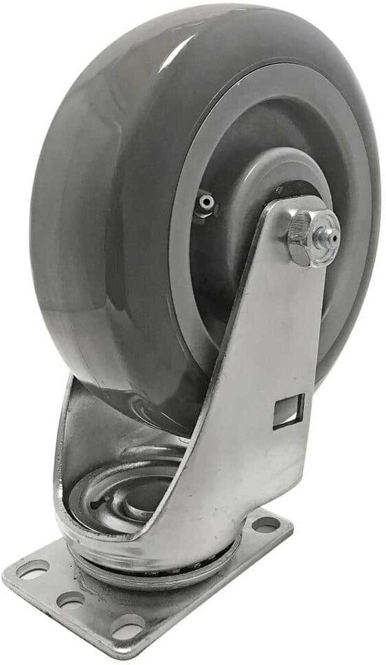 SNAP-LOC Super-Duty 6 in. Swivel Plate Caster with 450 lbs. Load Rating