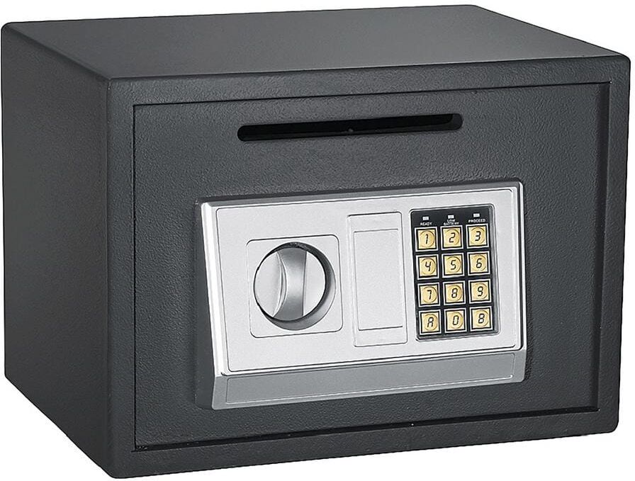 0.67 cu. ft. Depository Digital Safe - Electronic Lockbox with Keypad and 2 Manual Override Keys