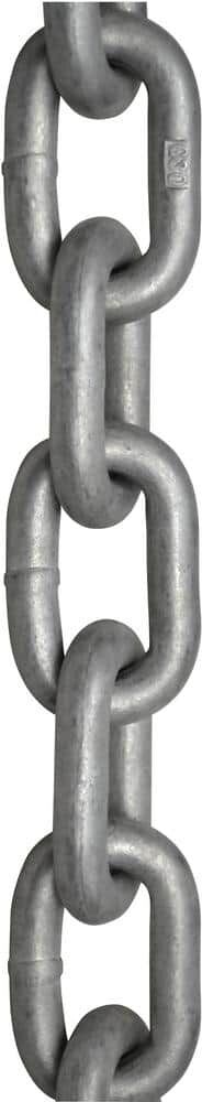 KingChain 5/16 in. x 70 ft. Steel Galvanized Grade 30 Proof Tested Coil Chain with 1900 lbs. Safe Working Load