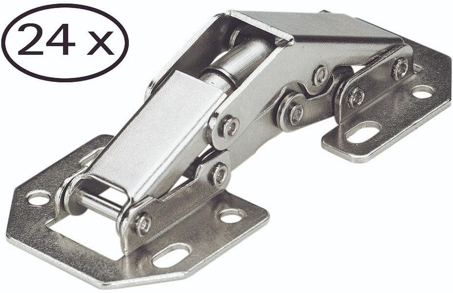 Hettich Surface Mount Nickel Mini Hinge (24-Pack)