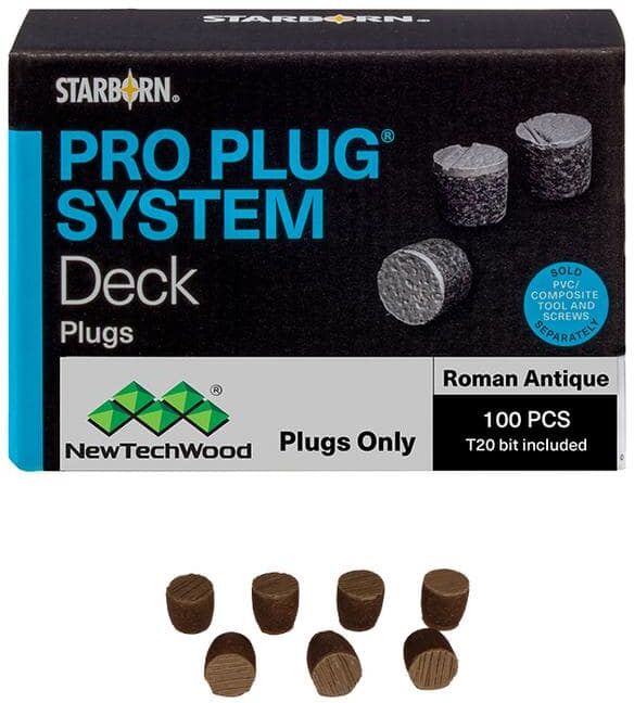 NewTechWood 0.25 in. x 0.25 in. Composite Hole Plug Roman Antique (100-piece)