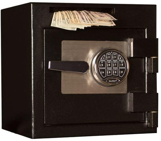 Tracker Safe 0.90 cu. ft. Steel Deposit Safe Electronic Lock, Black