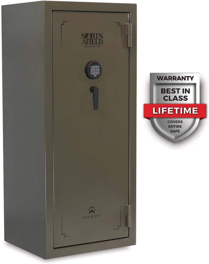 Sports Afield Journey 30-Gun Electronic Lock Gun Safe, OD Green Textured Gloss Finish