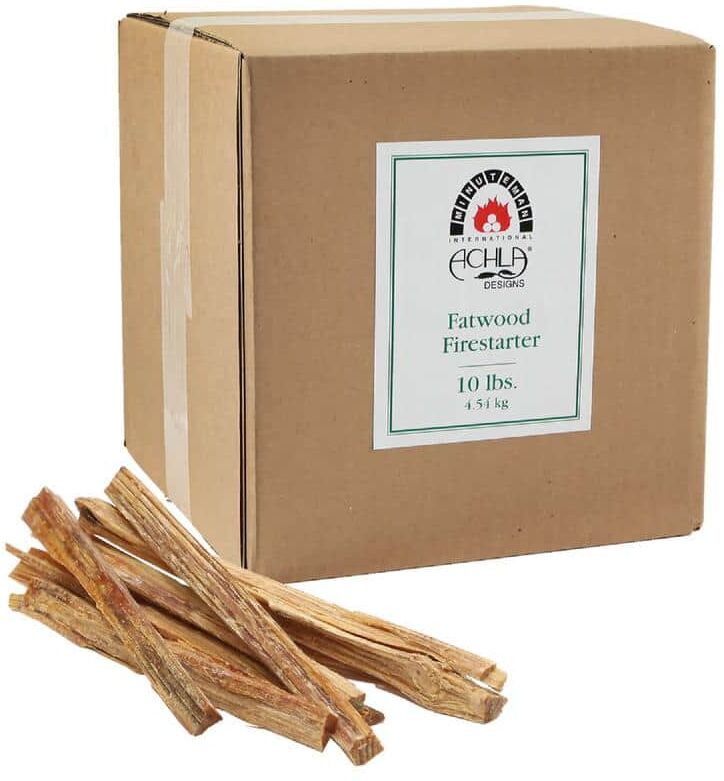 ACHLA DESIGNS Fire Starting Fatwood Sticks in Refill Box, 12 Lb, Natural Fatwood