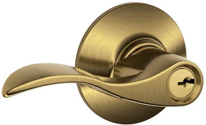 Schlage Accent Antique Brass Keyed Entry Door Handle