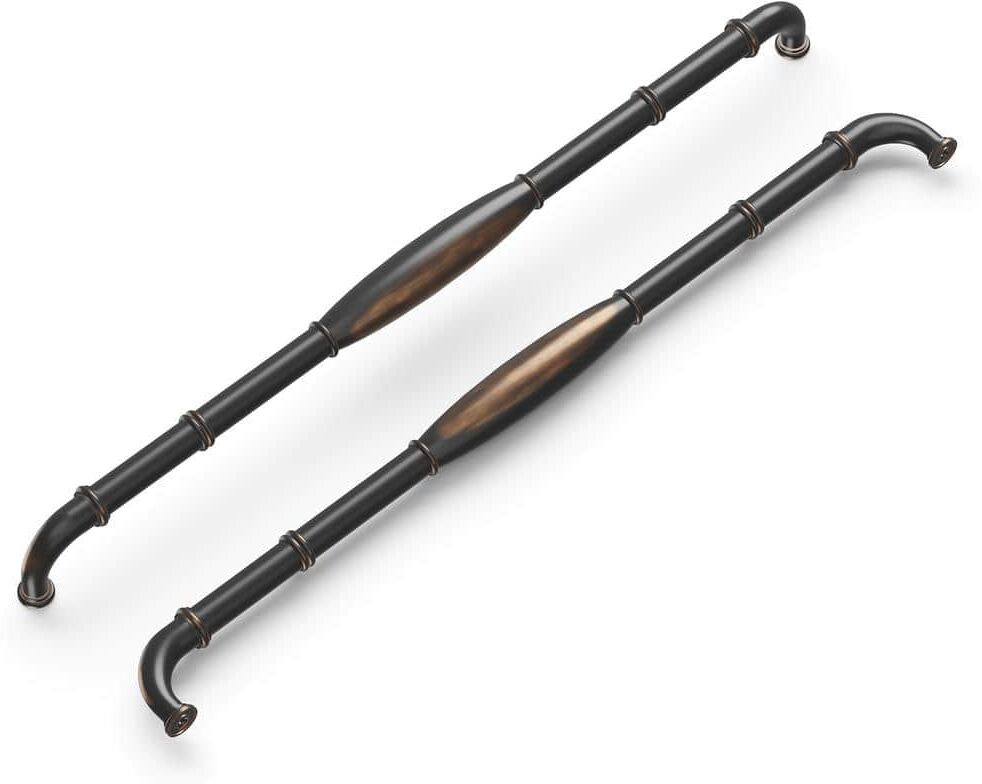 HICKORY HARDWARE Williamsburg 24-3/8 in. (619 mm) Center-to-Center Oil-Rubbed Bronze Highlighted Appliance Pull (5-Pack)