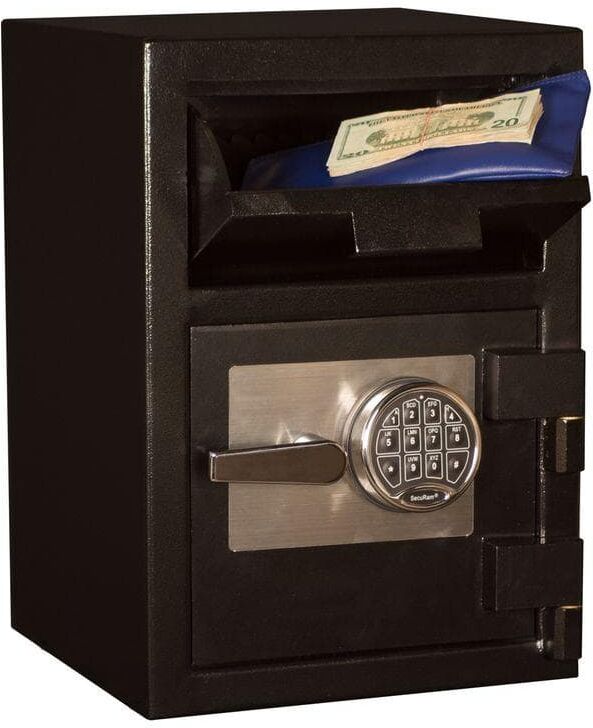 Tracker Safe 0.67 cu. ft. Steel Deposit Safe Electronic Lock, Black