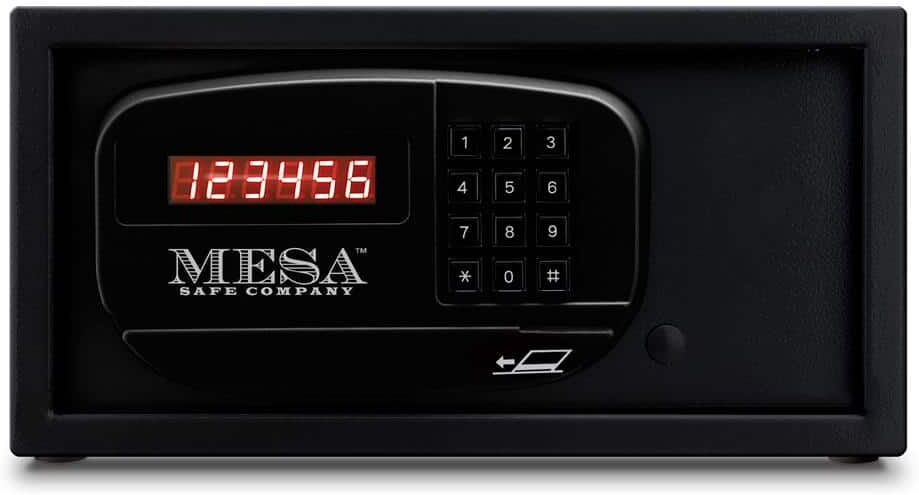 Mesa Safe 0.4 cu. ft. All Steel Hotel Safe with Electronic Lock, Black