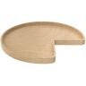 Rev-A-Shelf 1-Shelf Natural Wood 32 in. Lazy Susan Kidney Shaped with Swivel Bearings