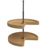 Rev-A-Shelf 2-Shelf Natural Maple 32 in. Lazy Susan Kidney Shaped Kitchen Cabinet