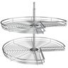 Rev-A-Shelf 32 in. Steel Wire 2 Kidney Shelf Cabinet Lazy Susan, Chrome