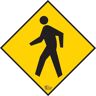 Mighty Line 16 in. Yellow Pedestrian Industrial Strength Floor Sign