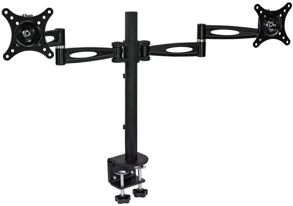 mount-it! Full Motion Dual Computer Monitor Desk Mount for Screens up to 27 in.