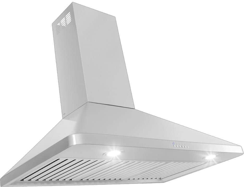 Proline Range Hoods 36 in. 900 CFM Ducted Wall Mount with Light in Brushed Stainless Steel