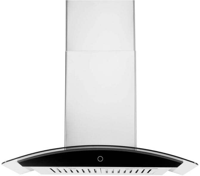 HAUSLANE 30 in. Convertible Wall Mount Range Hood with Tempered Glass Baffle Filters in Stainless Steel