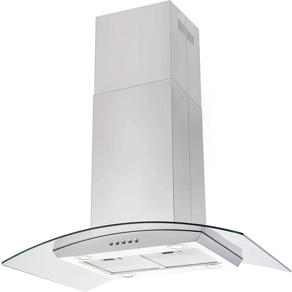 Tidoin Silver 36 in. 900 CFM Ducted Insert Under Cabinet Range Hood with Removable Baffle Filters in Stainless Steel