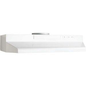 Broan-NuTone F40000 Series 36 in. Convertible Under Cabinet Range Hood with Light, 230 Max Blower CFM, White, White-on White