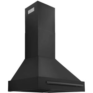 ZLINE Kitchen and Bath 30 in. 400 CFM Convertible Vent Wall Mount Range Hood in Black Stainless Steel