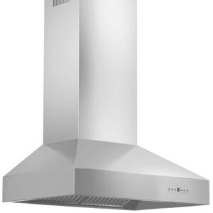 ZLINE Kitchen and Bath 30 in. 400 CFM Convertible Vent Wall Mount Range Hood with Crown Molding in Stainless Steel