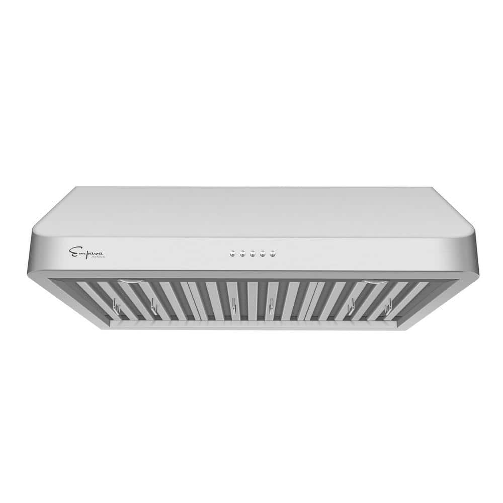 Empava 36 in. 500 CFM Ducted Under Cabinet Range Hood with Permanent Filters and LED Lights in Stainless Steel