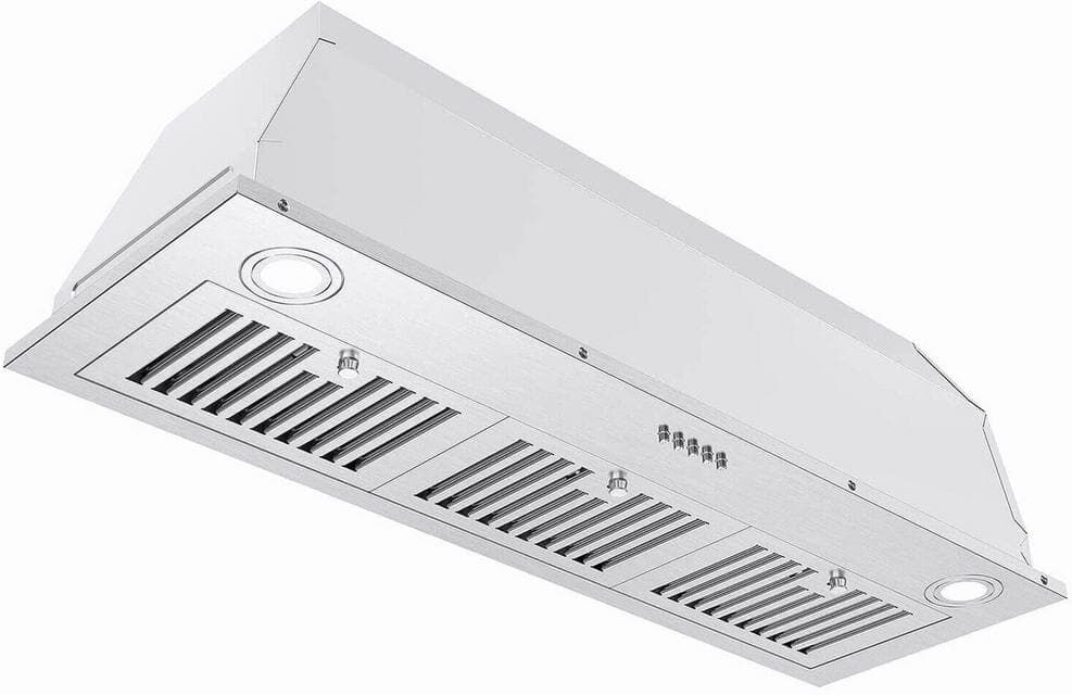 Elexnux 36 in. 800 CFM Ducted Insert Range Hood in Silver Kitchen Stove Vent 3-Speed